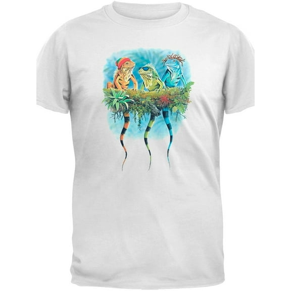Solar Trans - Reggae Iguana White T-Shirt - X-Large