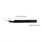 VEYELASH Noir V01 Isolation Tweezer – Precision Straight Stainless Steel Tweezer for Lash Extension Application