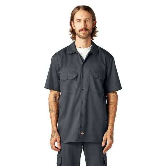 Dickies Men's FLEX Relaxed Fit Short Sleeve Work Shirt