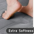 thumbnail image 4 of OFEFE Memory Foam Bathroom Rugs Set of 2 Pieces - Super Soft Absorbent Quick Dry Bath Mat & Rug, Non-Slip Machine Washable Floor Carpet for Tub Shower & Sink (17"x24" & 31.5"x20", Gray), 4 of 5