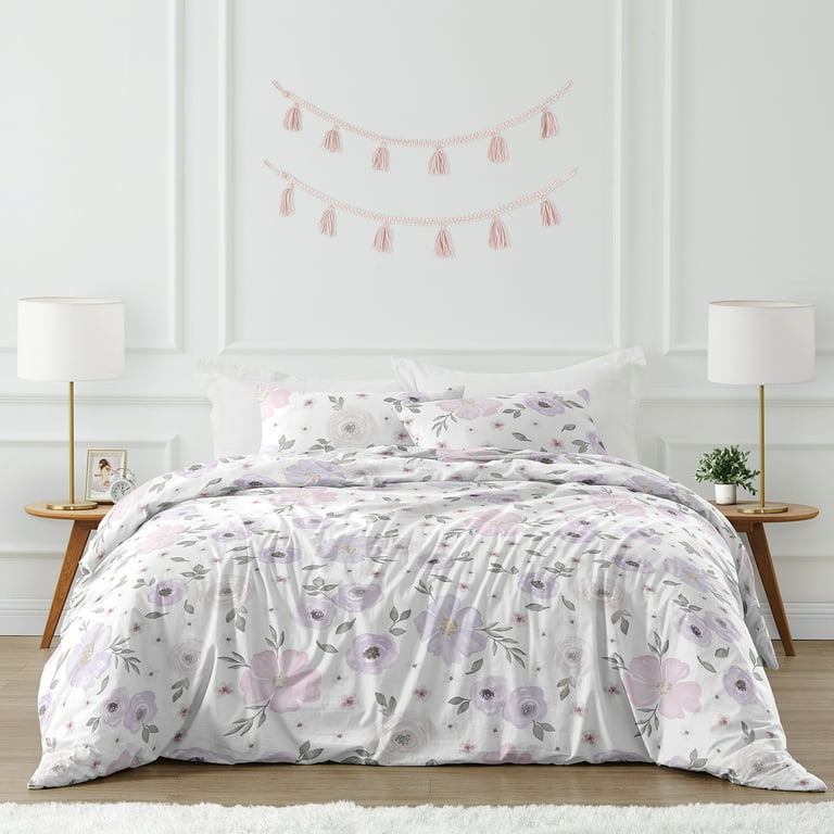 Sweet Jojo Designs Rose Lavender Collection Shower Curtain