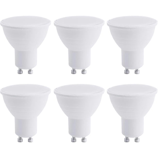 LED GU10 Spotlight Bulbs, GU10 LED Light Bulbs, 5W Cool White 6500K (50W Halogen Equivalent) Energy Saving Light Bulb, 6 Pack