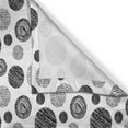 thumbnail image 3 of Abstract Curtains 2 Panels Set, Hand Drawn Circular Doodle Lines Dots Swirls Pattern Monochrome Simplistic Design, Window Drapes for Living Room Bedroom, 55W X 39L Inches, Black White, by Ambesonne, 3 of 3