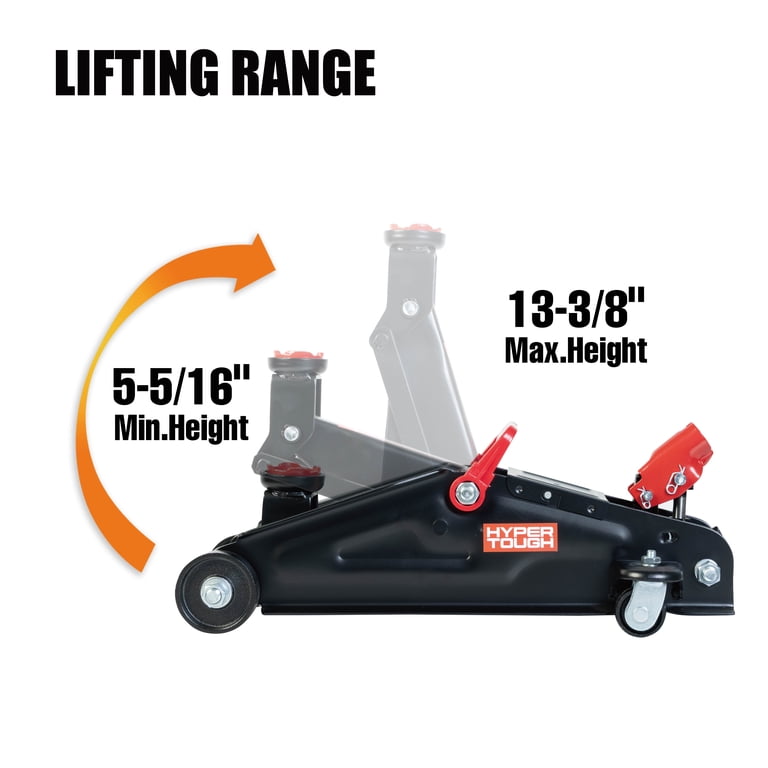 Hyper Tough T82011W Trolley Jack, Work for Sedan and Coupe, 2 Ton