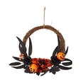 thumbnail image 4 of Corona de Halloween para decoración de puerta de entrada, guirnalda para ventana, fiesta al aire libre Flor 47cmx31cm, 4 of 8