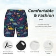 thumbnail image 5 of Fotbe Dinosaur Flowers Men’s Swim Trunks Quick Dry Swim Shorts Board Shorts with Mesh Lining-XX-Large, 5 of 9