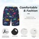 thumbnail image 3 of Fotbe Dinosaur Flowers Traje de Baño para Hombre – Shorts de Natación de Secado Rápido con Forro y Bolsillos-X-Large, 3 of 6
