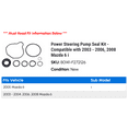 thumbnail image 2 of Power Steering Pump Seal Kit - Compatible with 2003 - 2006, 2008 Mazda 6 i 2004 2005, 2 of 2