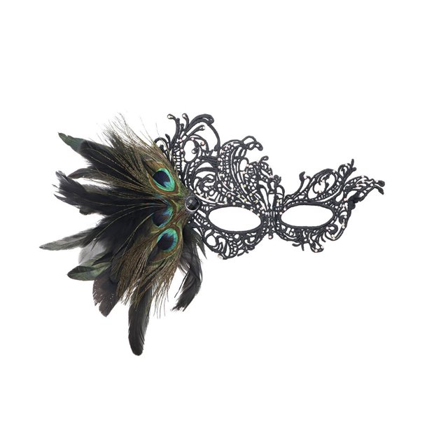 Máscara de carnaval para mujer con encaje gradual desmontable, accesorios para juegos de rol, protector facial de poliéster para mujer
