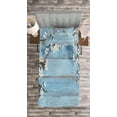 thumbnail image 3 of Ambesonne Wooden Quilted Bedspread Set 2 Pcs, Spring Flowers Branches, Twin Size, White Pale Blue, 3 of 3