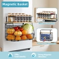 thumbnail image 4 of TINANA Magnetic Shelf for Fridge with Lid, 2 Pack Heavy-Duty Refrigerator Organizer, Fruit Potato Onion Storage Bin & Spice Rack for Kitchen, Pantry, 4 of 7
