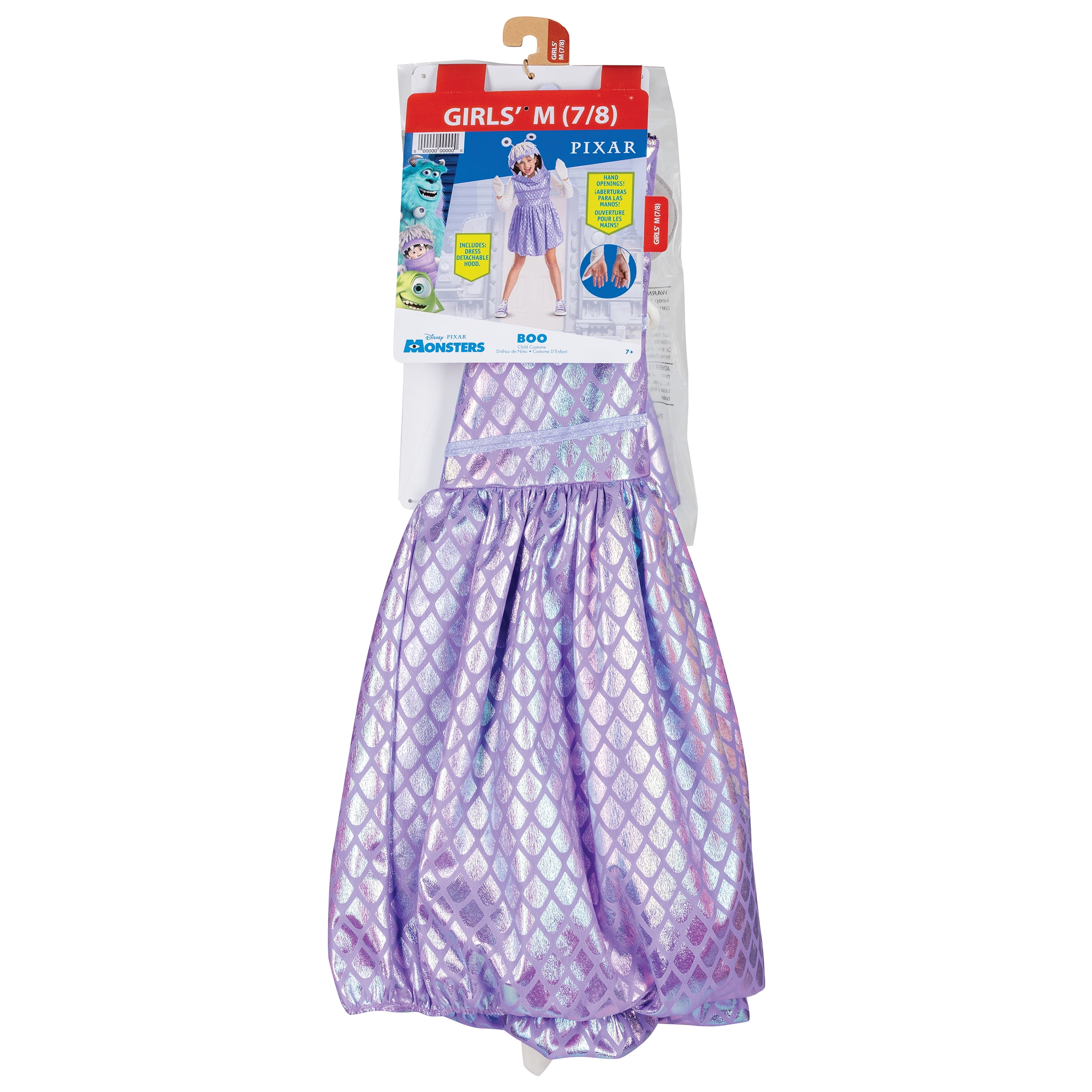 Disney Monsters Inc. Boo Halloween Costume for Children, Girls Size M (7/8), by Disguise