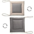 thumbnail image 6 of Patio Indoor Outdoor Chair Pads Chair Seat Cushions with Ties, Square Kitchen Dining Chair Pads mat Comfort Non-Skid for Garden - 16x16 Inches (Gray), 6 of 7