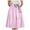 Pink, variant on TTUHYWXI Womens A Line Midi Skirt Pleated Striped Color Block Elastic Waist Tiered Summer Casual Trendy Dressy Long Skirts (Light Green, L)