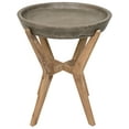 thumbnail image 5 of Safavieh Celeste Outdoor Modern Round End Table - Dark Grey/Natural, 5 of 8
