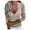 Khaki, variant on Giftesty Womens Shirts Plus Size Fashion Woman Long Sleeve V-Neck Solid Blouse Causal Pullover Zipper Tops