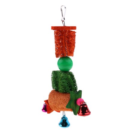 Perfect Hanging Chew Toy, Loofah Parrot Chewing Toy Care Chew for Small Animals