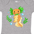 thumbnail image 4 of Inktastic Cute Orange and Green Axolotl Boys or Girls Baby Bodysuit, 4 of 5