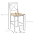 thumbnail image 3 of HOMCOM Counter Height Bar Stools Set of 2 with Cross Back and Footrest, 3 of 10
