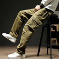 thumbnail image 3 of Pantalones de camuflaje multibolsillos de gran tamaño para hombre, pantalones cargo de camuflaje de alta calidad estilo Harajuku Emo con múltiples bolsillos y corte regular para hombre, 3 of 5