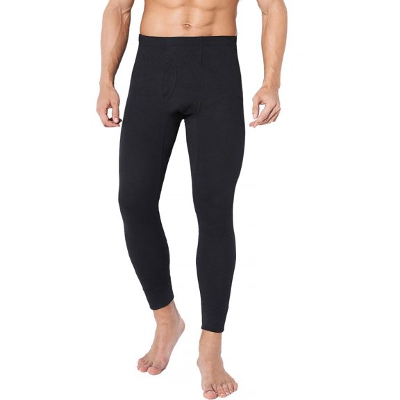 Mens Thermal Underwear Pants Long Johns Bottoms,Midweight Cotton Warm Base Layer Bottom