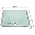 thumbnail image 6 of MR Direct 603-Emerald Glass Single Bowl Square Vessel Sink WF Faucet, and Pop-up Drain in Antique Bronze, 6 of 7