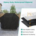 thumbnail image 3 of Grill Cover 55 Inch, Heavy Duty Waterproof Barbecue Gas Grill Cover, UV & Fade Resistant Barbecue Cover, Compatible for Weber Char-Broil Nexgrill Grills and More, Black, 3 of 6