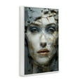 thumbnail image 4 of Stupell Industries Cracked Face Abstraction Novelty Painting White Framed Art Print Wall Art, 12 x 18, 4 of 10