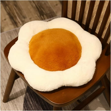 

Kukuzhu Plush Round Petal Cushion Office Cushion Home Sofa Decorative Cushion Cushion Pillow Floor Cushion (45cm（18inch） Grey)