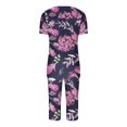 thumbnail image 4 of Sexy Pijama Conjunto para las Mujeres Cuello Redondo Blusa de Manga Corta Y Pantalones, Traje de Moda Casual para el Hogar Y Diario, 4 of 4