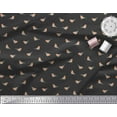 thumbnail image 3 of Soimoi Black Cotton Poplin Fabric American Robin Bird Print Fabric by The Yard 42 Inch Wide, 3 of 3
