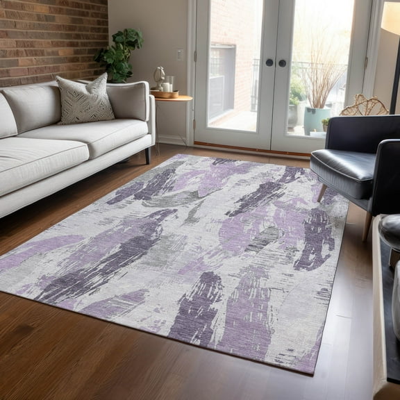 Addison Rugs Chantille Indoor/Outdoor Transitional Modern Lavender Washable Rectangle Rug, 10' x 14'