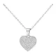 thumbnail image 1 of Collar De Corazon Grande Con Zirconias Para Mujer Plata 925, 1 of 2
