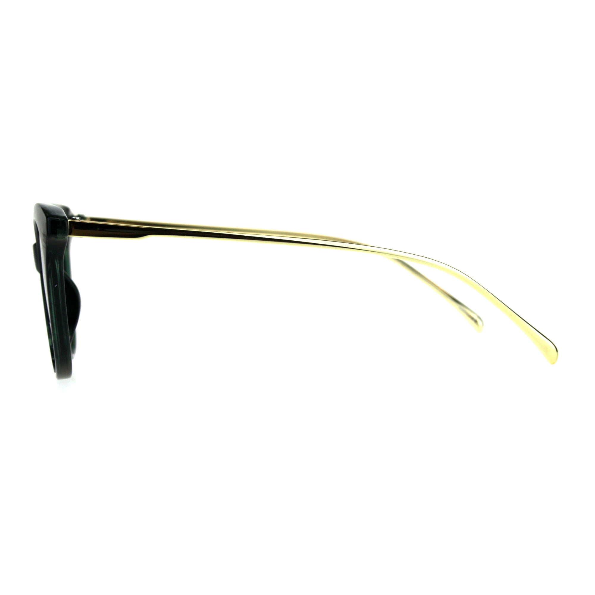 NWT Oversize Mid Century Modern Cat Eye Sunglasses Tortoise Green Audrey Women main image 4