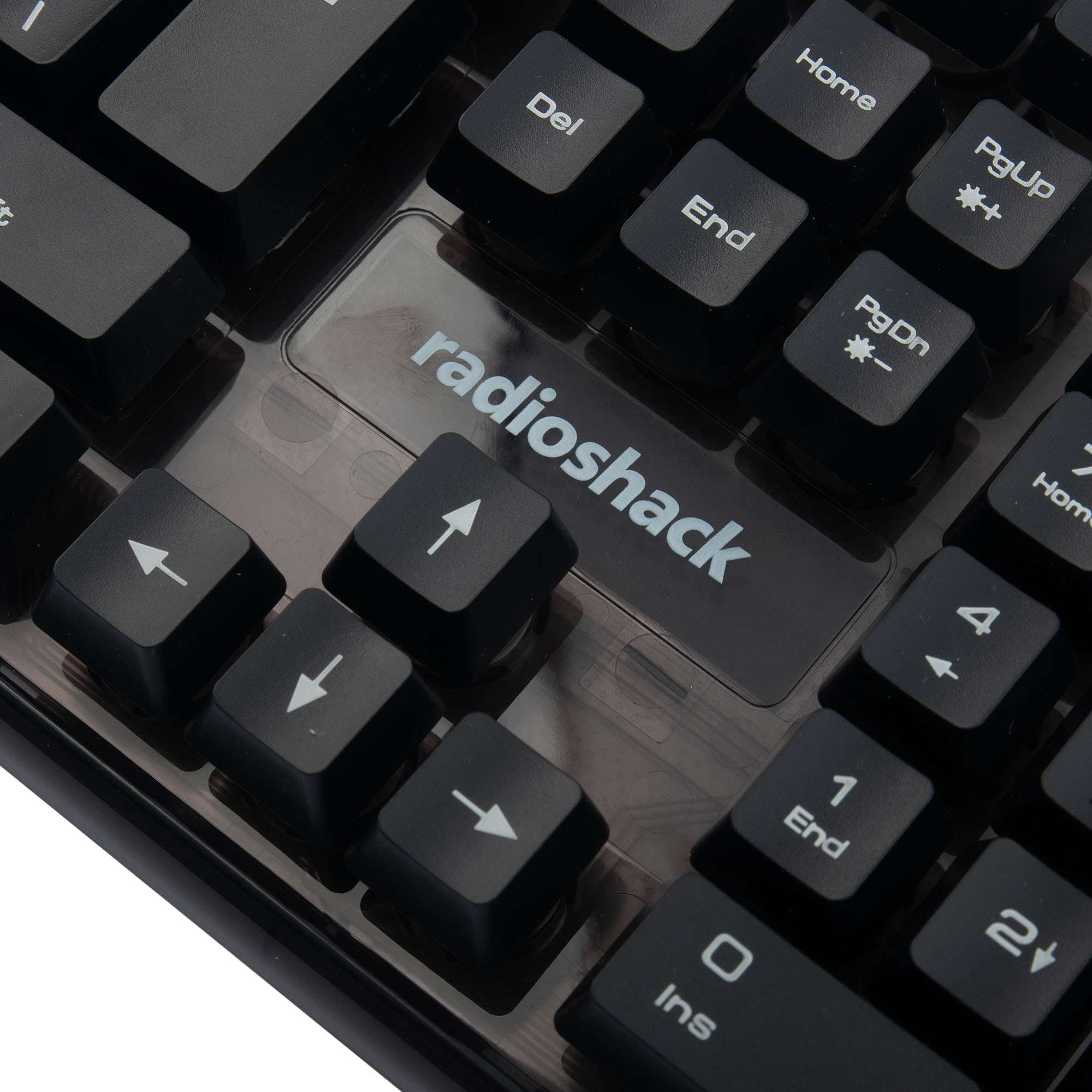 RadioShack Transparent Black Gaming Keyboard with Lighting (5V)