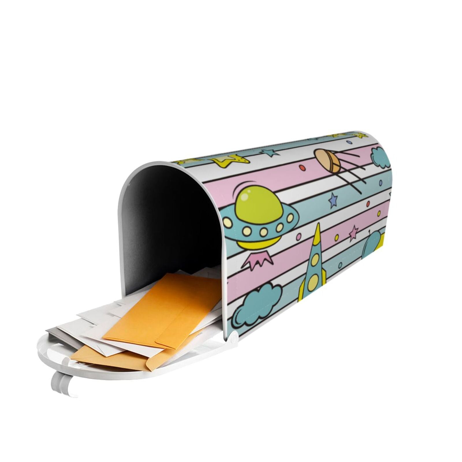 Xecao Space Doodle for Mailbox Cover with Magnetic Strips, Waterproof and Sunscreen, Adds a Decorative Touch to Your Garden Yard.