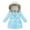 Sky Blue, variant on XBASW Toddler Kids Girls Winter Parka Coat Waterproof Puffer Cotton Jacket Hooded Warm Outwear Med-Length Children Cotton Jacke for 3-12 Years