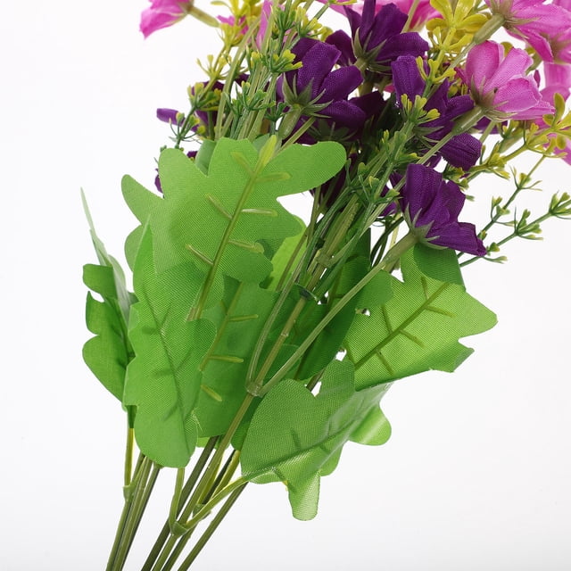 WRISTBIQUE 3Pcs Purple Artificial Daisy Bunch for Home Wedding Decoration Eco Friendly Material