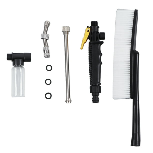 Varilla de hidrolavadora de alta presión G3/4 con cepillo, boquilla ajustable, varilla flexible para lavado de autos