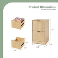thumbnail image 2 of Ktaxon 2-Drawer Wood File Cabinet Vertical Filing Cabinet for Letter A4-Sized Files Easy to Assemble, Modern Style Fluted Design Wood, 2 of 8