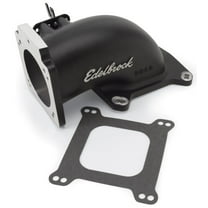 Edelbrock Low Profile Intake Elbow 90mm Throttle Body to Square-Bore Flange Black Finish