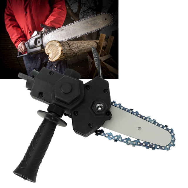 Electric Drill Convert To Chainsaw Attachment, Mini Chainsaw Attachment High Efficiency Easy To Modify For Garden Logging 10.2cm / 4in,15.2cm / 6in