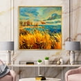 thumbnail image 2 of Sunset Over Vibrant Lake 30 in x 30 in Framed Painting Canvas Art Print, by Designart, 2 of 5