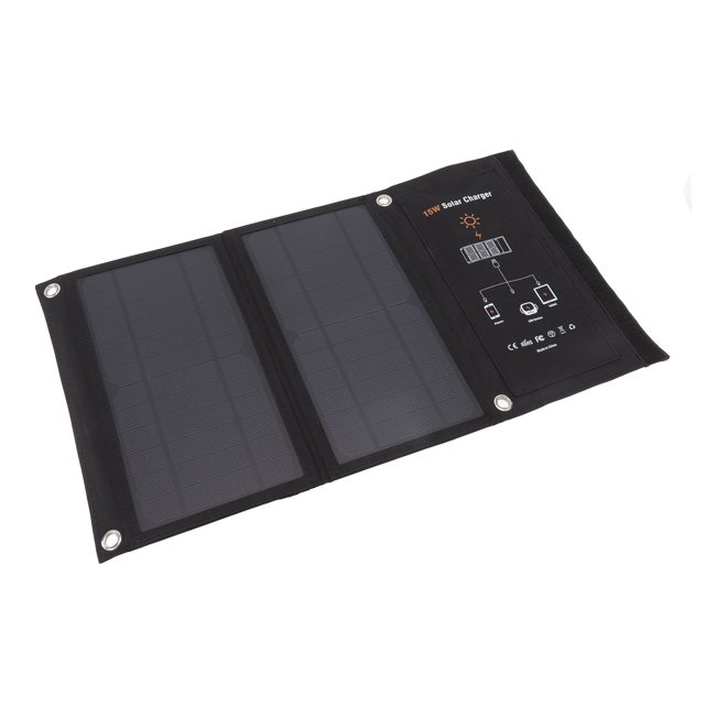 Paquete De Carga Solar Plegable, Cargador De Panel Solar Negro Tasa De Conversión Alta Tecnología De Carga Inteligente Polímero PET 5V 2.5A Para Montañismo ANGGREK Otros