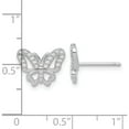 thumbnail image 4 of Sterling Silver Rhodium-Plated Cz Butterfly Post Earrings (Width 12.1) (Length 9.25) - Jbsp, 4 of 5