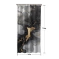 thumbnail image 5 of Black Gray Gold Marble Pattern Shower Curtain 36"x72" ,Bathroom Decorative Shower Curtains Set with 12 Hooks,Modern Waterproof Washable Shower Curtain, 5 of 6