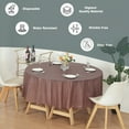 thumbnail image 5 of (4 Packs) Brown Premium Round Heavy-Duty Plastic Table Covers ( Reusable), 5 of 7