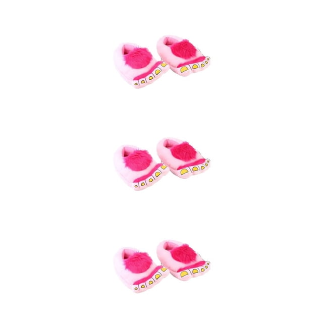 Minnieouse Pantuflas Hobbits para pies, pantuflas combinadas de Monster Adventure, suaves y cálidas, cómodas de llevar, color rosa, talla única Type1 NO1
