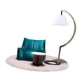thumbnail image 2 of Juego de muebles para casa de muñecas a escala 1/12, accesorios para casa de muñecas, juego de simulación creativo, mini sofá, lámpara de pie, mesa de, 2 of 10