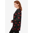 thumbnail image 3 of Woman Within Plus Size Perfect Printed Long-Sleeve Crewneck Tunic, 3 of 5